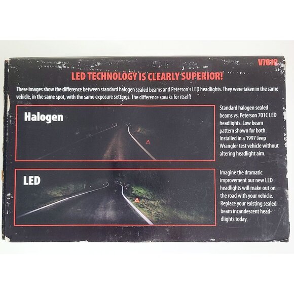 Peterson V701C 7" Round PAR56 LED Headlight Easy Installation D.O.T. Legal Used - Picture 5 of 11